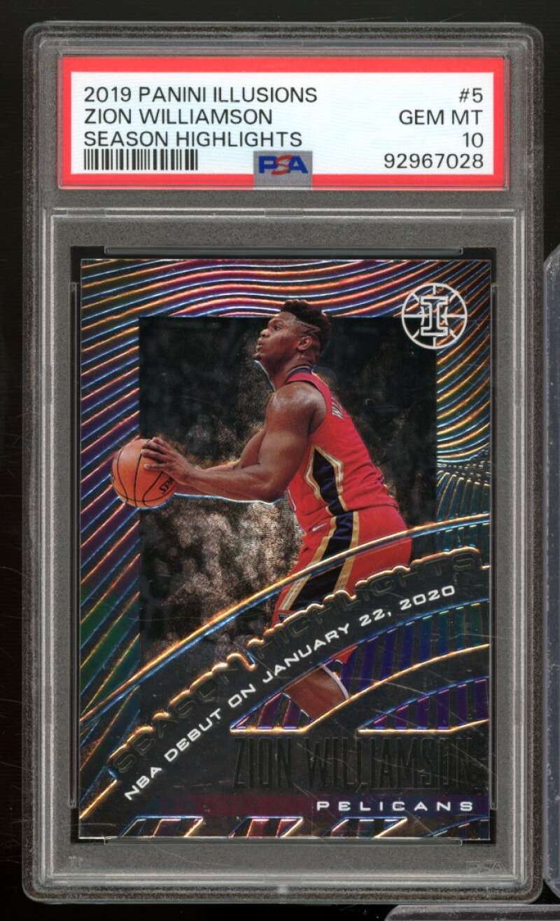 Zion Williamson Card 2019-20 Panini Illusions #5 PSA 10 Image 1