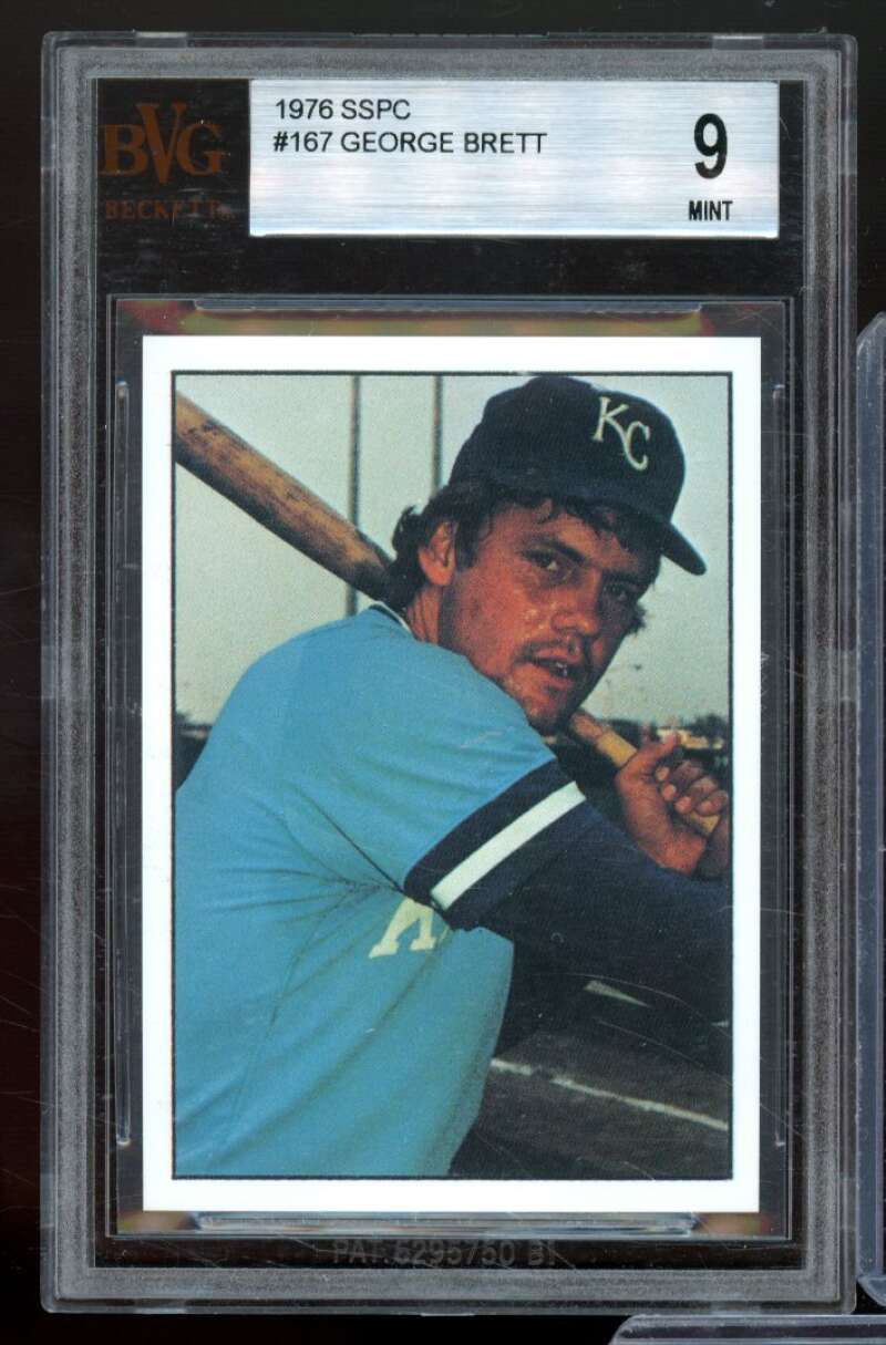 George Brett Card 1976 SSPC #167 BVG BGS 9 Image 1