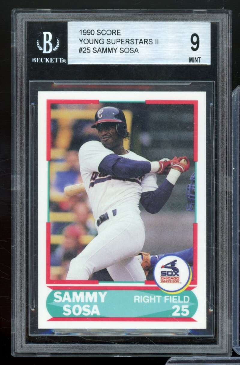 Sammy Sosa Rookie Card 1990 Score Young Superstars II #25 BGS 9 Image 1