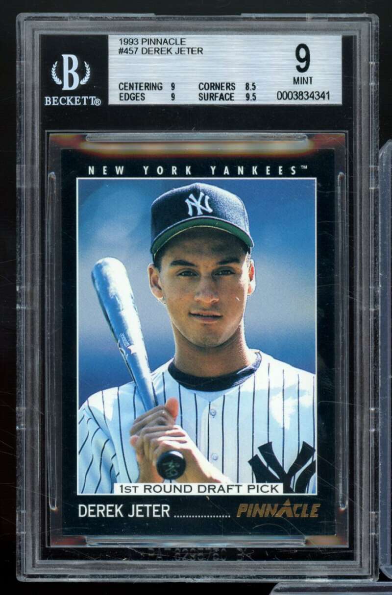 Derek Jeter Rookie Card 1993 Pinnacle #457 BGS 9 Image 1