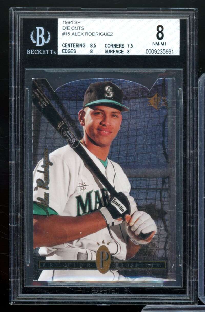 Alex Rodriguez Rookie Card 1994 SP Die Cuts #15 BGS 8 Image 1