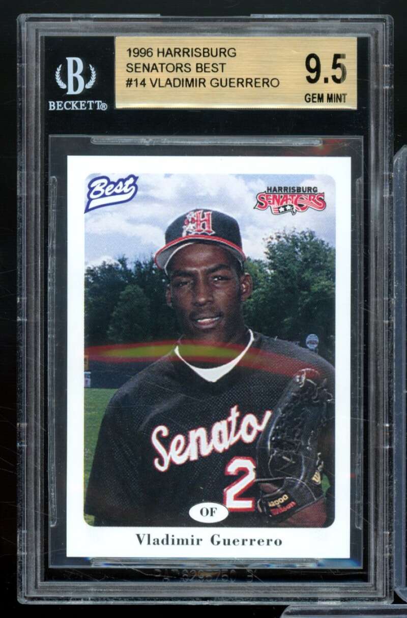 Vladimir Guerrero Card 1996 Harrisburg Senators Best #14 BGS 9.5 Image 1