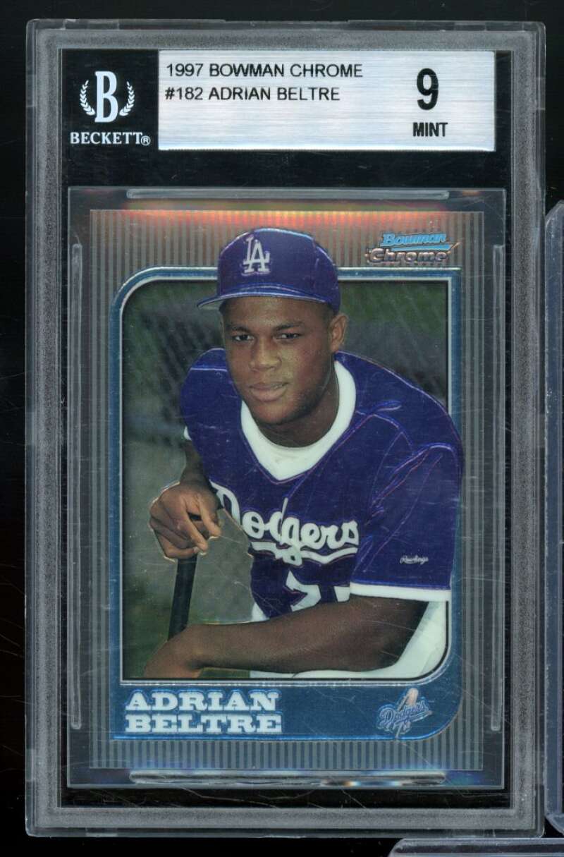 Adrian Beltre Rookie Card 1997 Bowman Chrome #182 BGS 9 Image 1