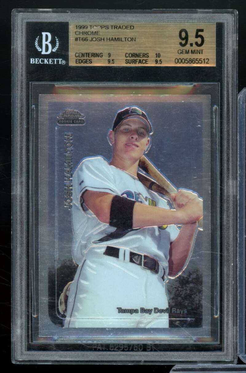 Josh Hamilton Rookie Card 1999 Topps Traded Chrome #T66 BGS 9.5 Image 1