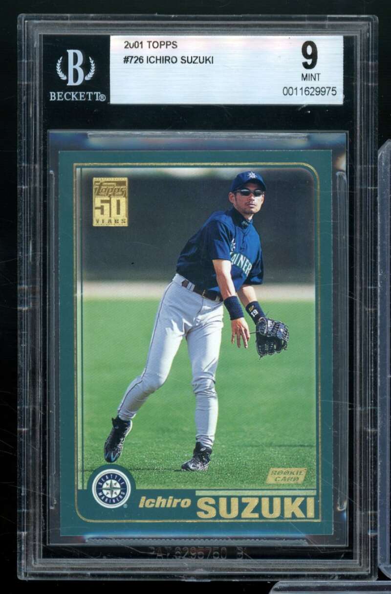 Ichiro Suzuki Rookie Card 2001 Topps #726 BGS 9 Image 1