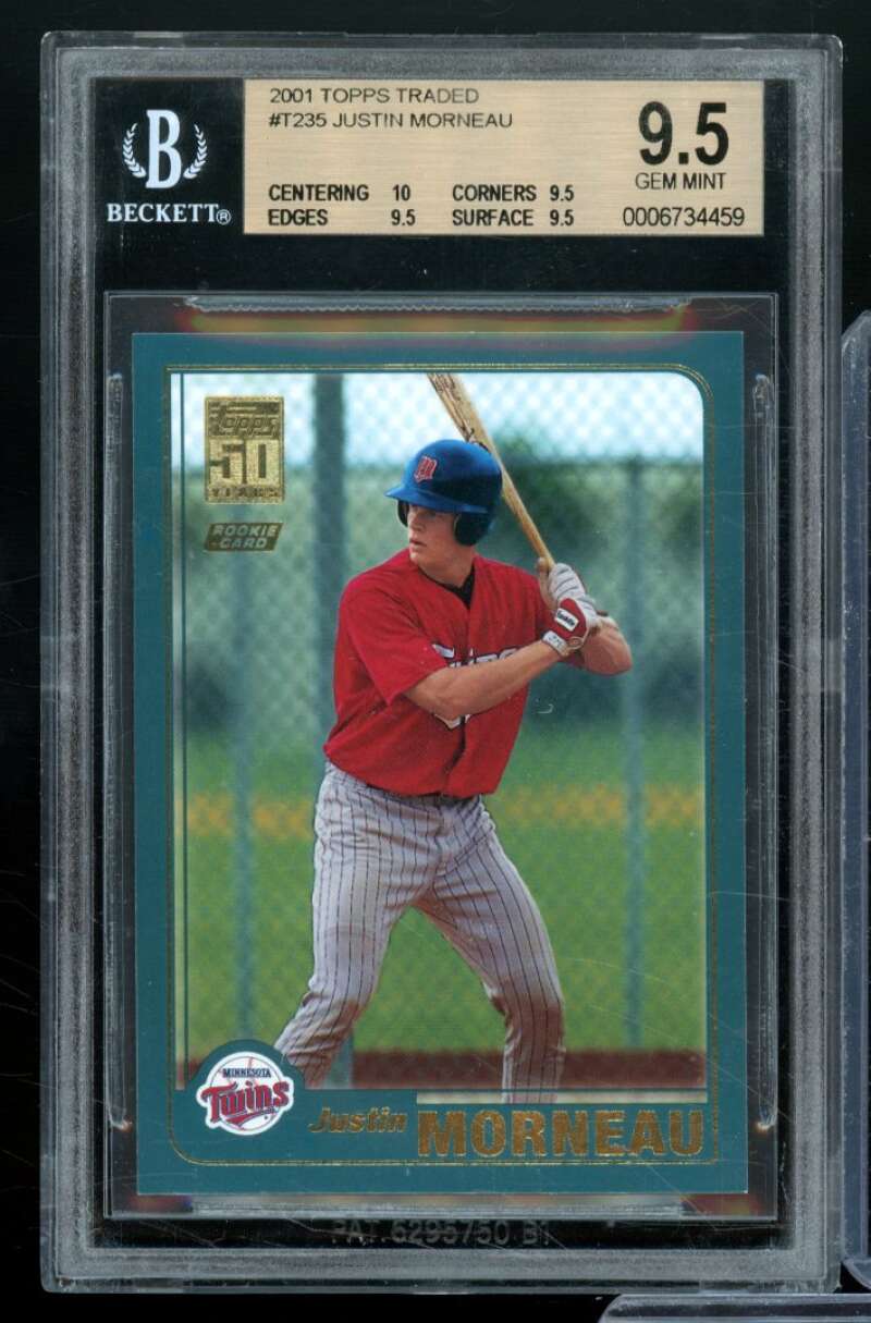 Justin Morneau Rookie Card 2001 Topps Traded #T235 BGS 9.5 Image 1