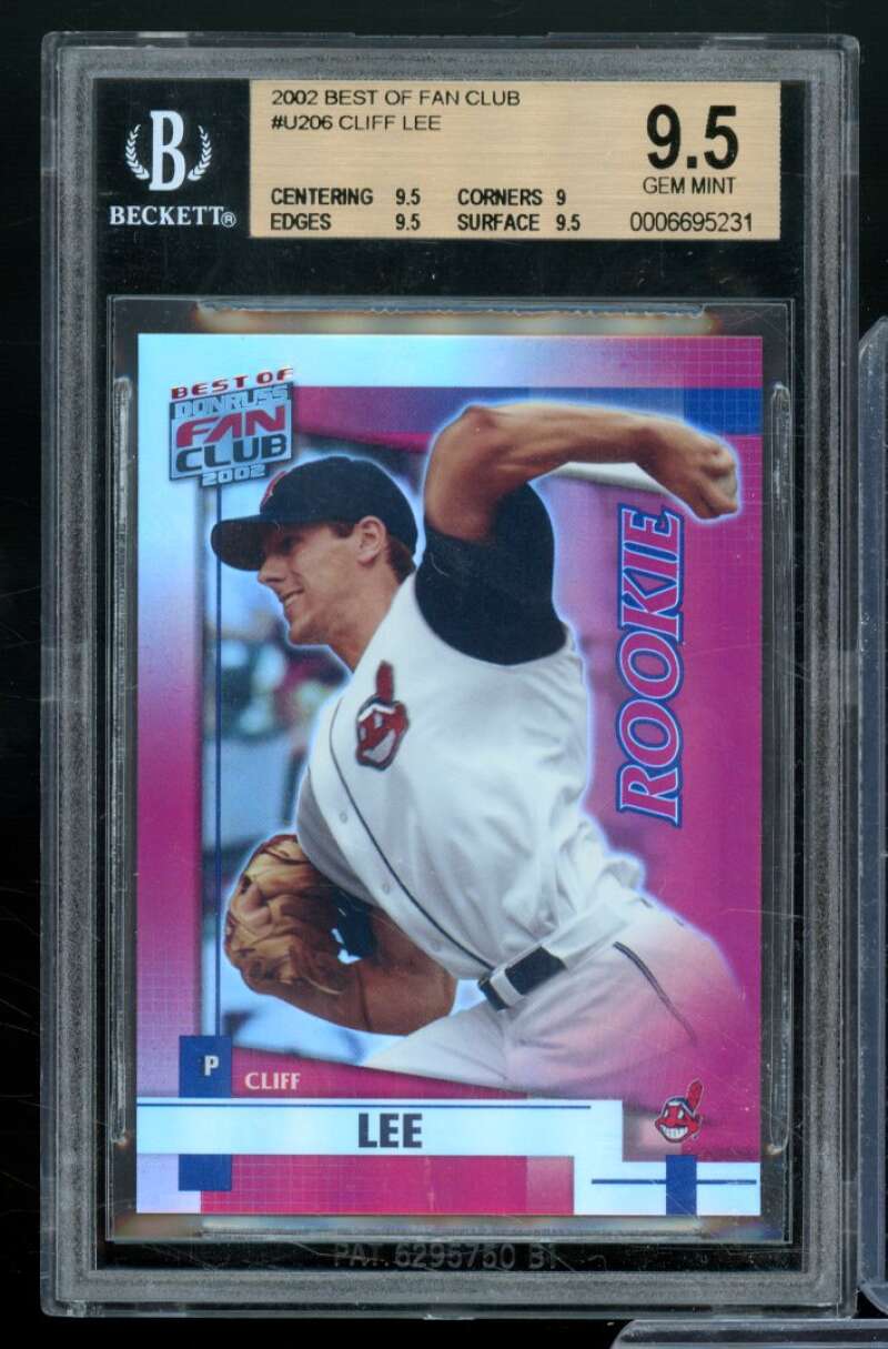 Cliff Lee Rookie Card 2002 Best Of Fan Club #U206 BGS 9.5 Image 1