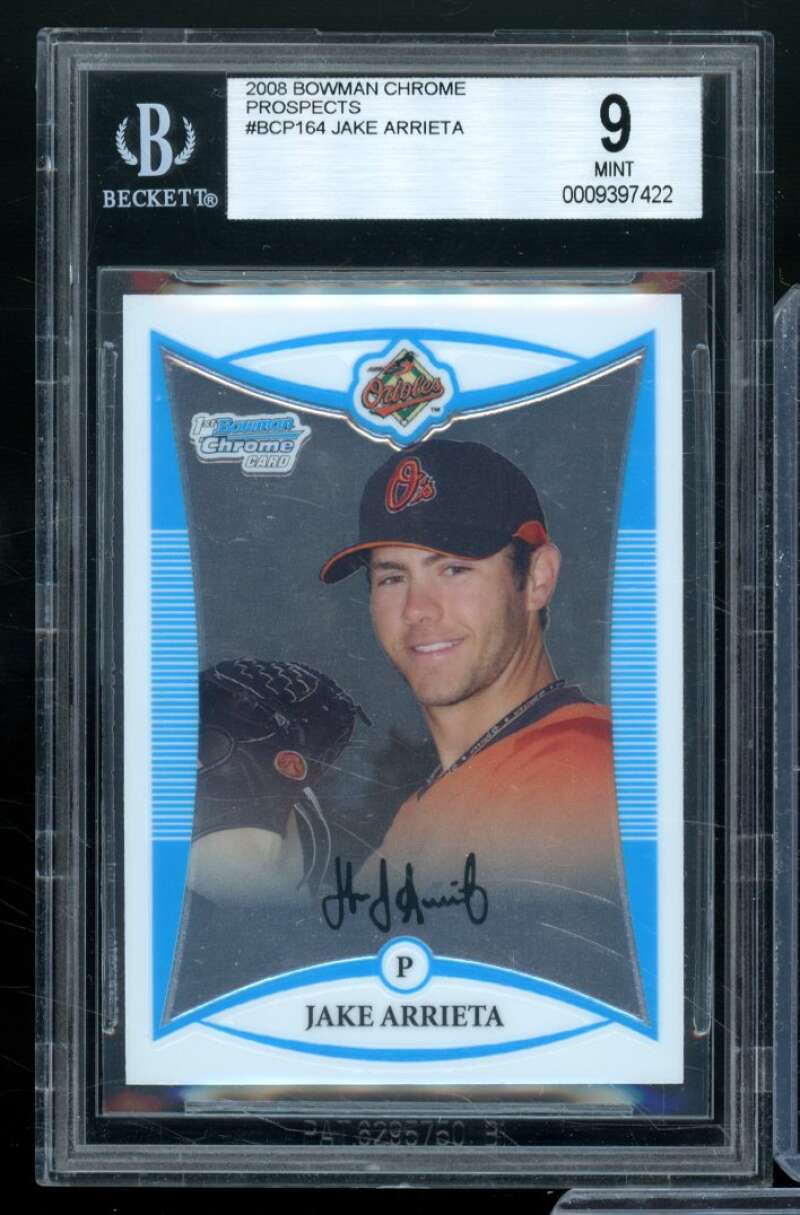 Jake Arrieta Rookie Card 2008 Bowman Chrome Prospects #Bcp164 BGS 9 Image 1