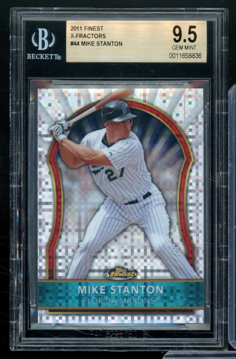 Mike Stanton Card 2011 Finest X-Fractors #44 BGS 9.5 Image 1