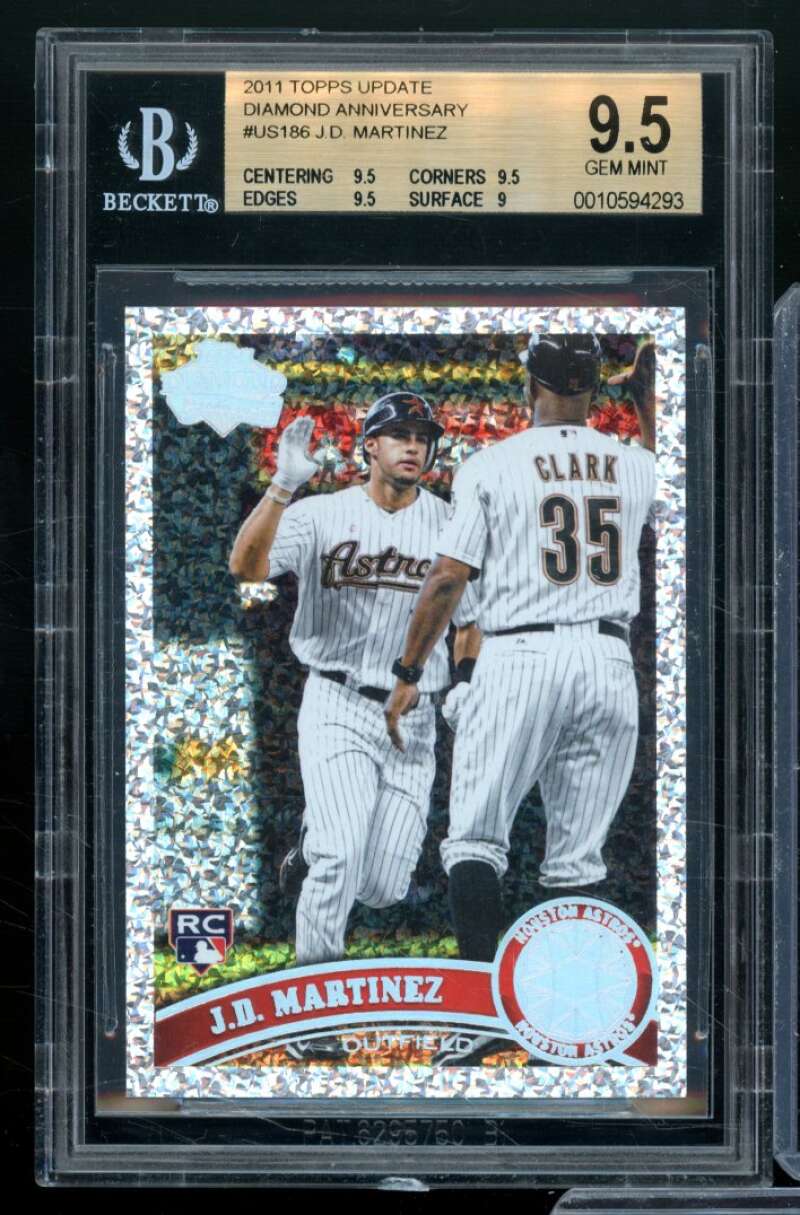 J.D. Martinez Rookie Card 2011 Topps Update Diamond Anniversary #US186 BGS 9.5 Image 1