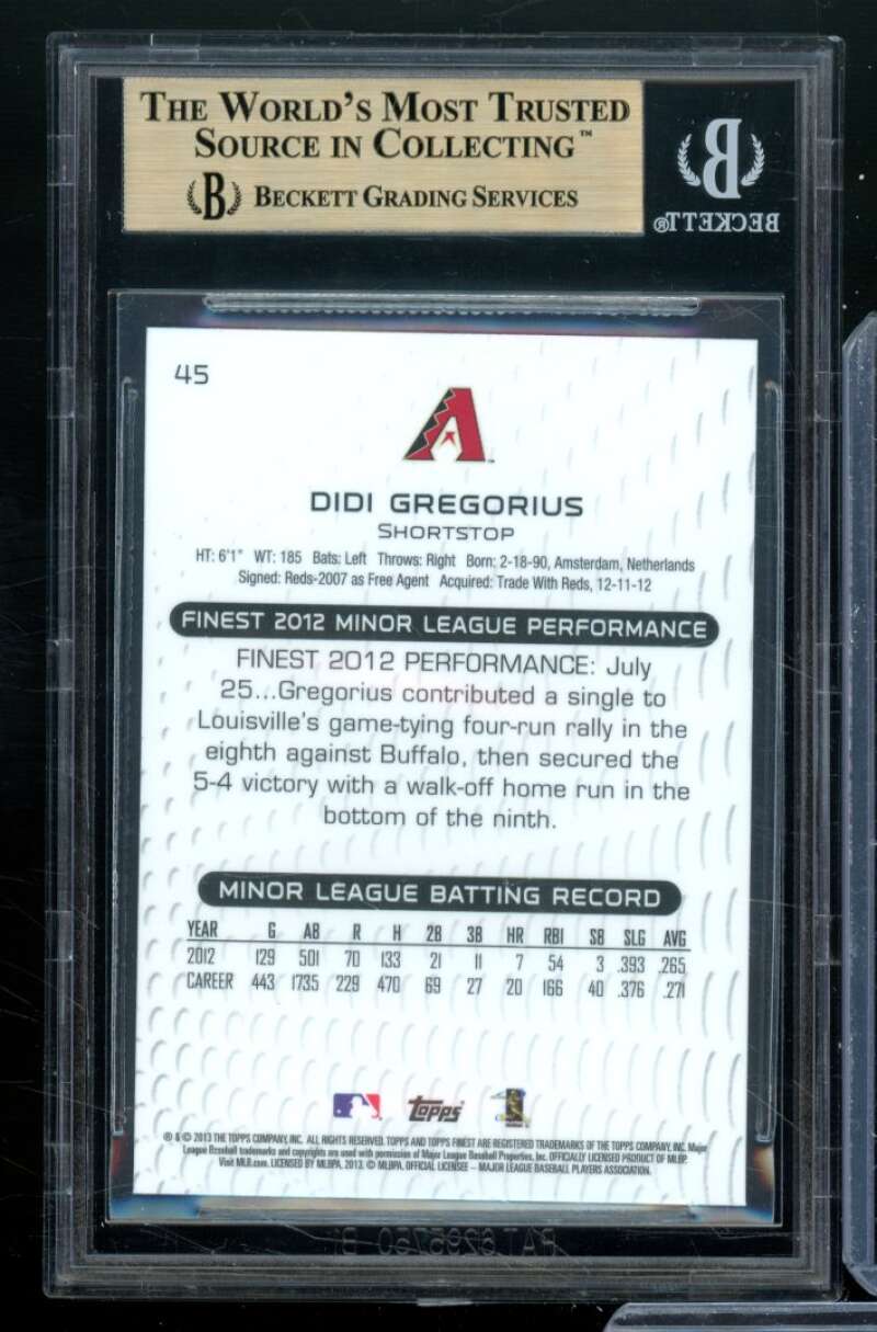 Didi Gregorius Rookie Card 2013 Finest #45 BGS 9.5 Image 2