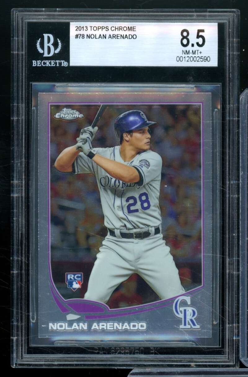 Nolan Arenado Rookie Card 2013 Topps Chrome #78 BGS 8.5 Image 1