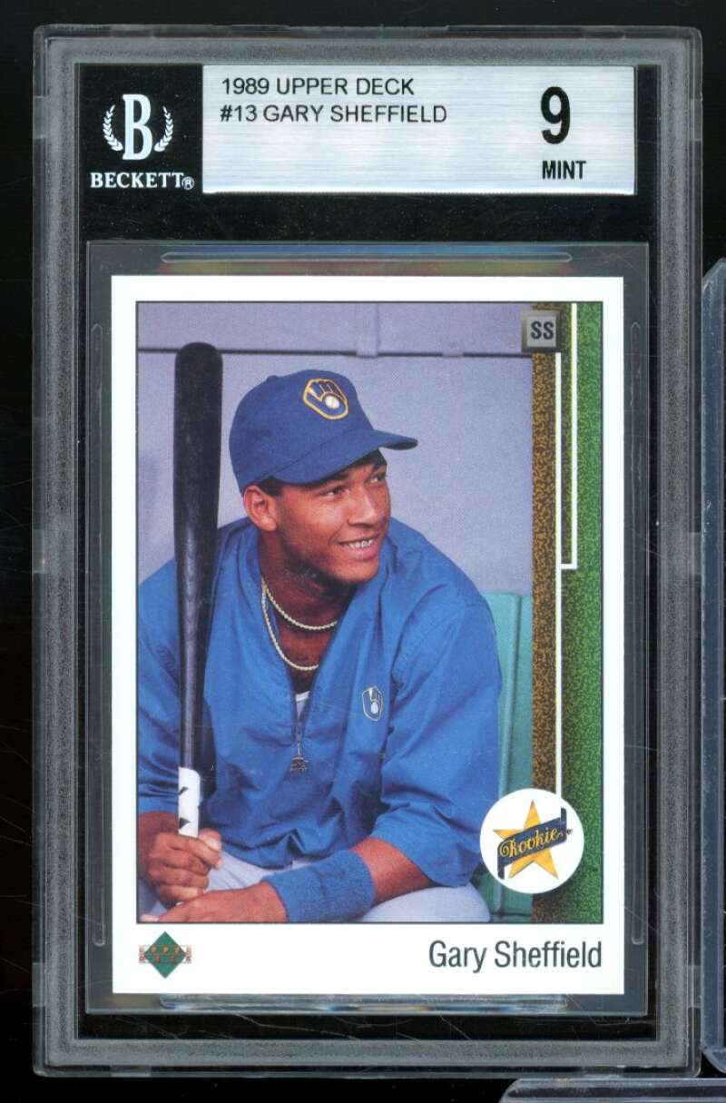 Gary Sheffield Rookie Card 1989 Upper Deck #13 BGS 9 Image 1