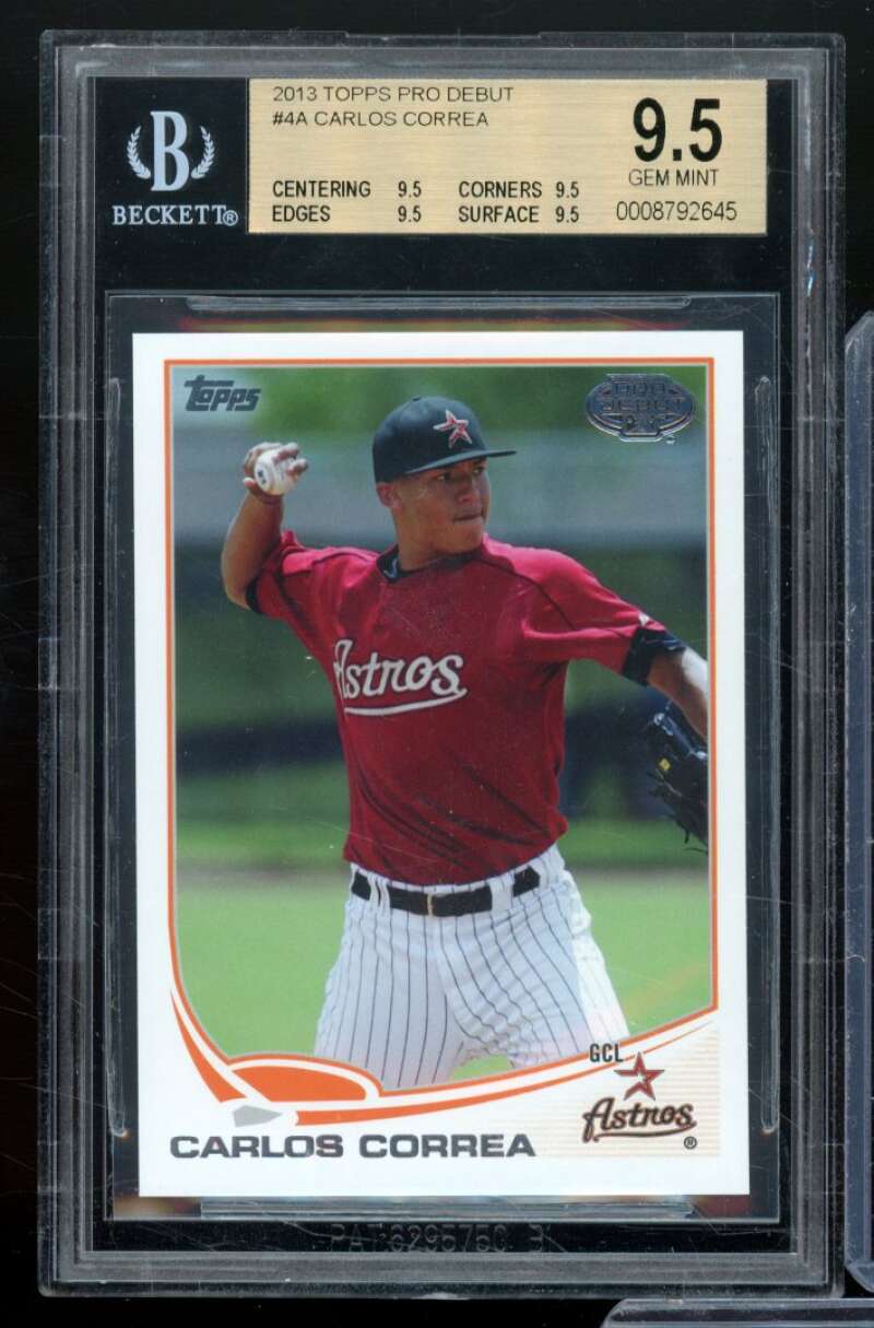 Carlos Correa Rookie Card 2013 Topps Pro Debut #4A BGS 9.5 Image 1