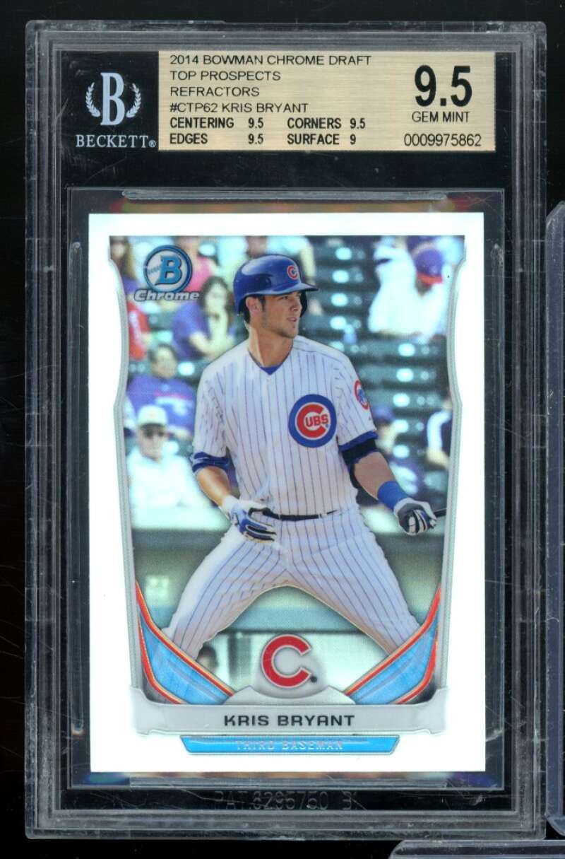 Kris Bryant Rookie 2014 Bowman Chrome Top Prospects Refractors #ctp62 BGS 9.5 Image 1