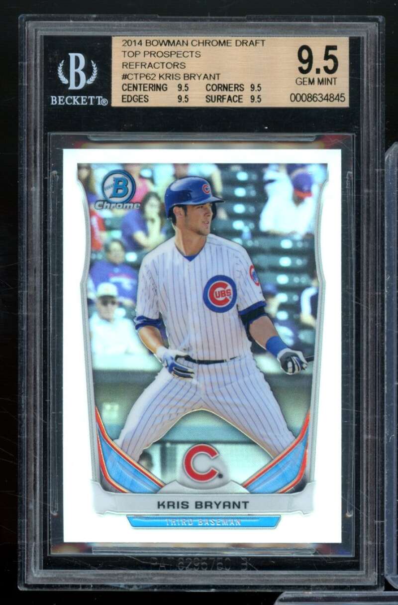 Kris Bryant Rookie 2014 Bowman Chrome Top Prospects Refractors #ctp62 BGS 9.5 Image 1