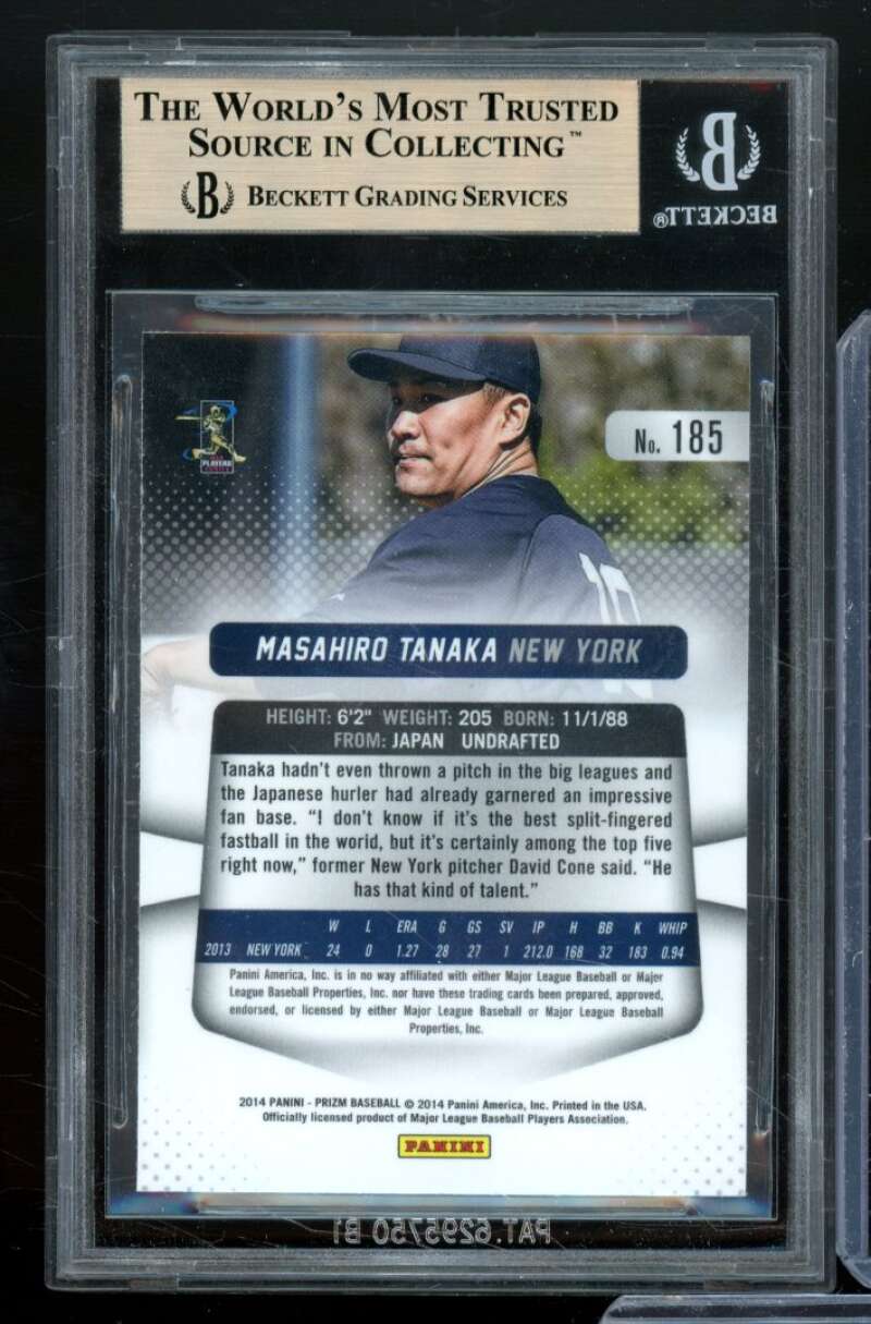 Masahiro Tanaka Rookie Card 2014 Panini Prizm #185 BGS 9.5 Image 2