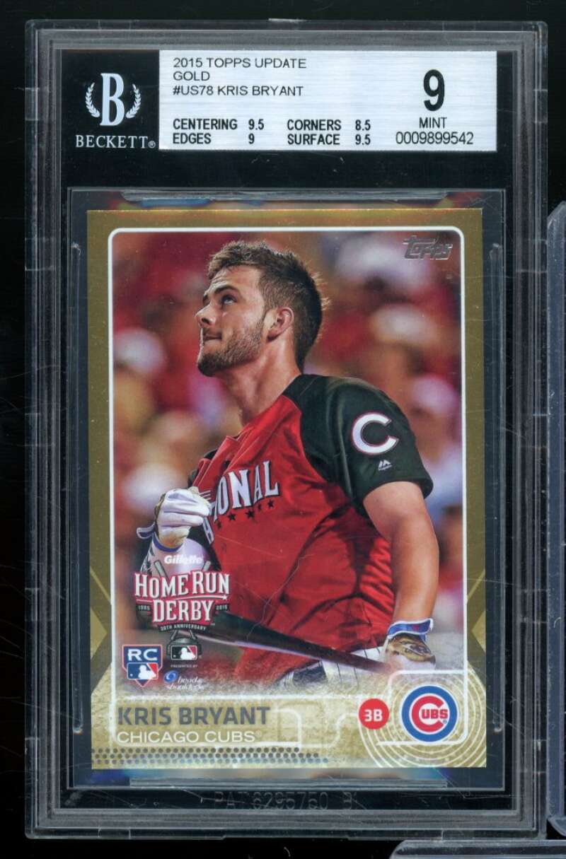 Kris Bryant Rookie Card 2015 Topps Update Gold #US78 BGS 9 Image 1