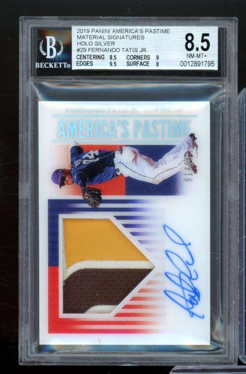 Fernando Tatis 2019 Panini America Material Signatures Silver (1/10) #29 BGS 8.5 Image 1