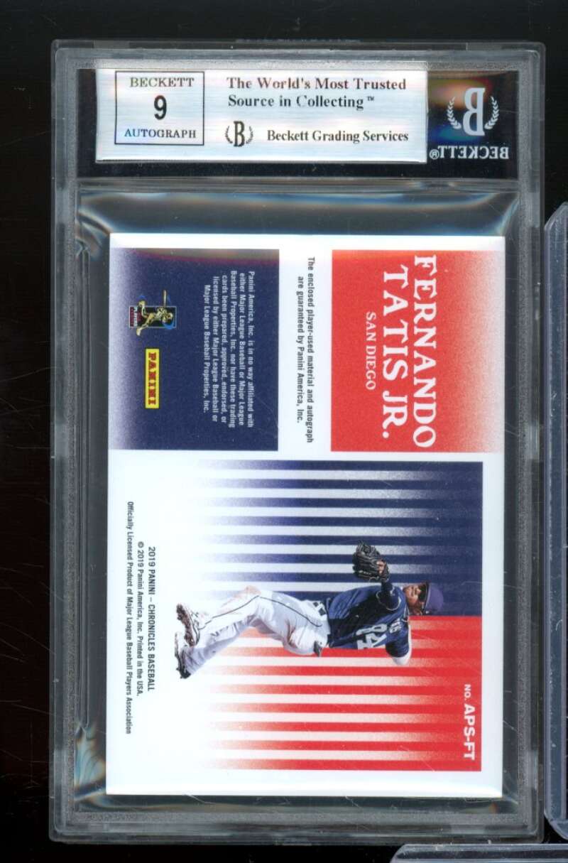 Fernando Tatis 2019 Panini America Material Signatures Silver (1/10) #29 BGS 8.5 Image 2