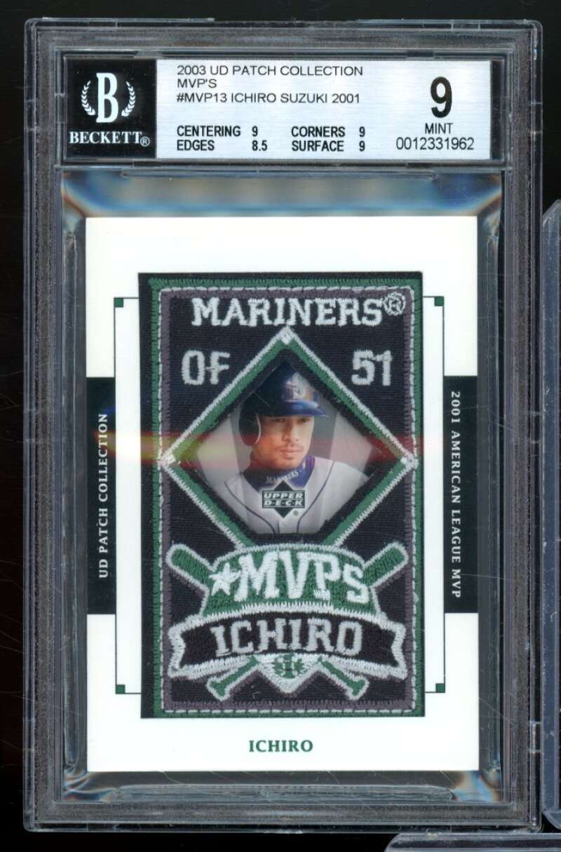 Ichiro Suzuki Card 2003 UD Patch Collection MVP's #MVP13 BGS 9 Image 1