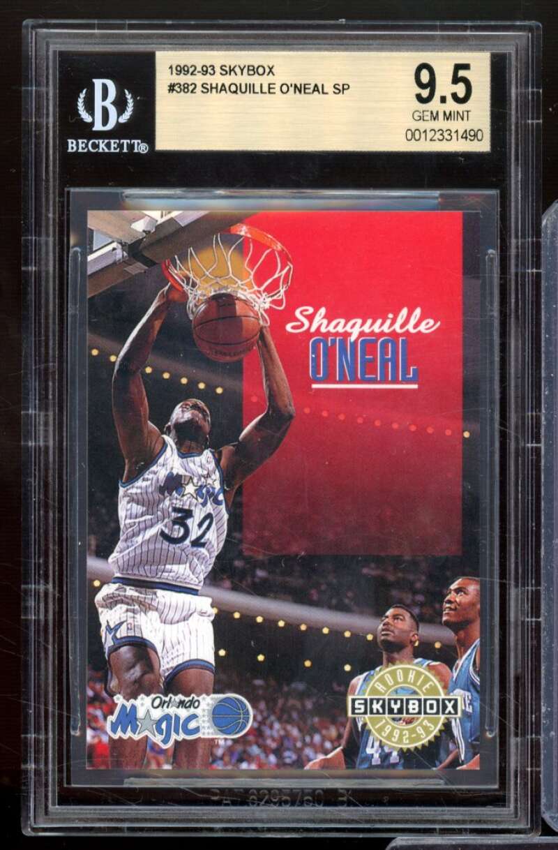 Shaquille O'Neal Rookie Card 1992-93 Skybox #382 BGS 9.5 Image 1