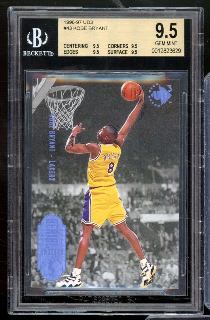 Kobe Bryant Rookie Card 1996-97 UD3 #43 BGS 9.5 Image 1