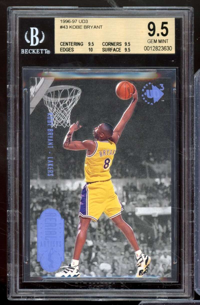 Kobe Bryant Rookie Card 1996-97 UD3 #43 BGS 9.5 Image 1