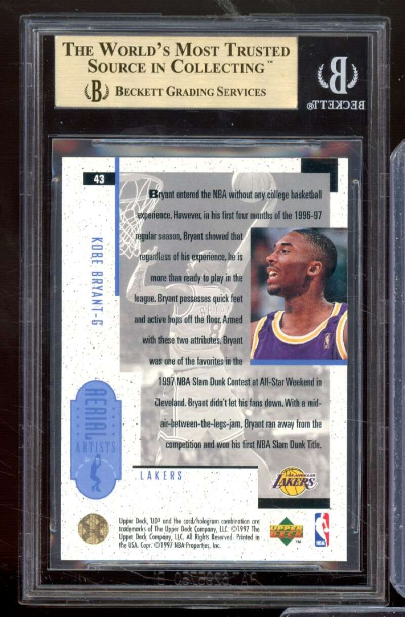 Kobe Bryant Rookie Card 1996-97 UD3 #43 BGS 9.5 Image 2