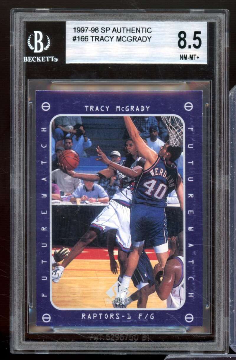 Tracy McGrady Rookie Card 1997-98 SP Authentic #166 BGS 8.5 Image 1