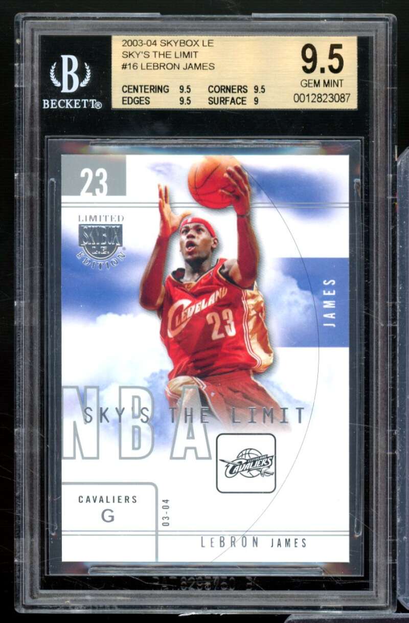 LeBron James Rookie Card 2003-04 Skybox LE #16 BGS 9.5 Image 1