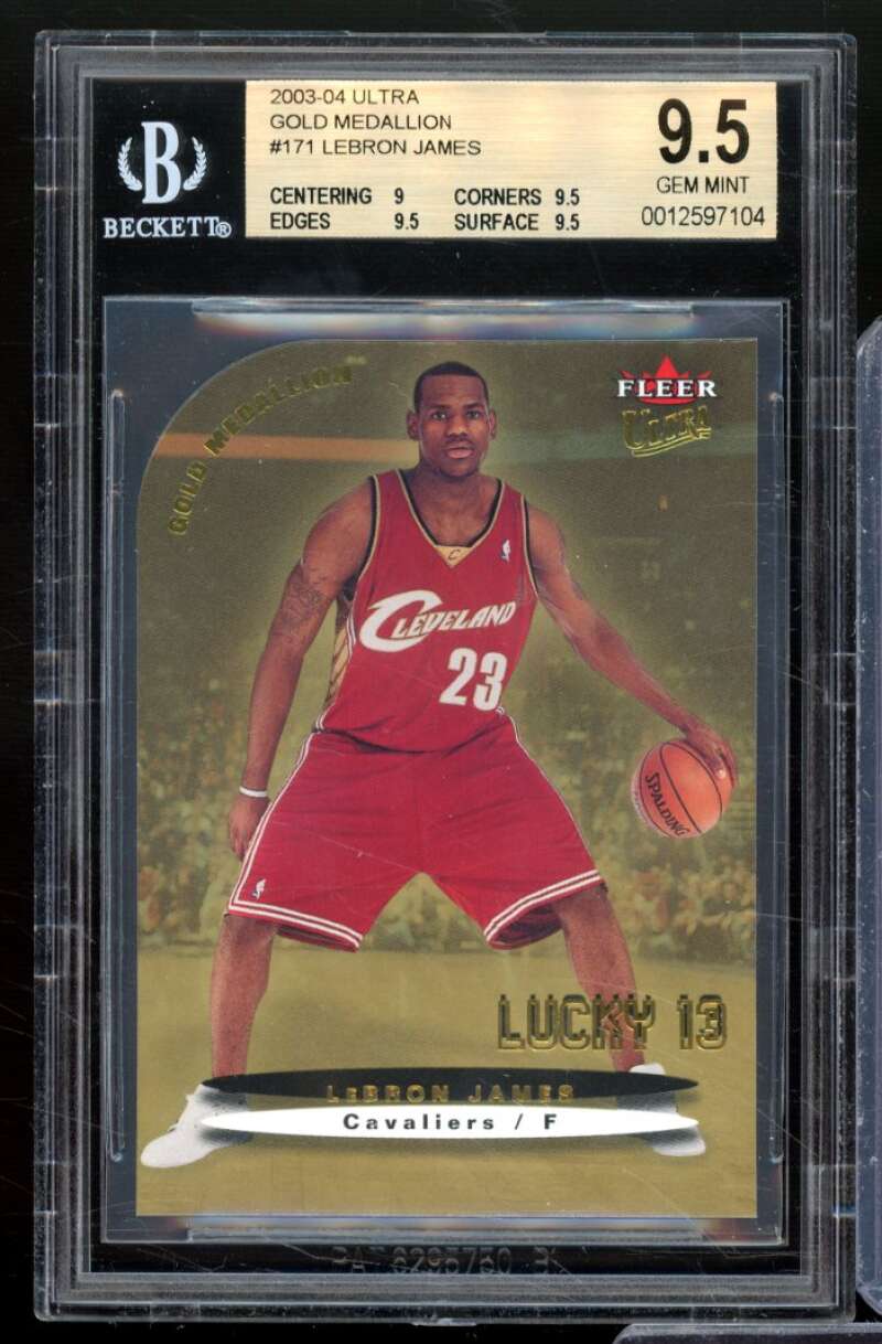 LeBron James Rookie Card 2003-04 Ultra Gold Medallion #171 BGS 9.5 Image 1