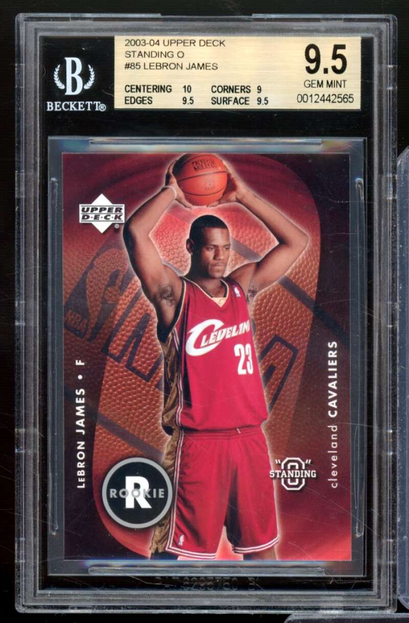 LeBron James Rookie Card 2003-04 Upper Deck Standing O #85 BGS 9.5 Image 1