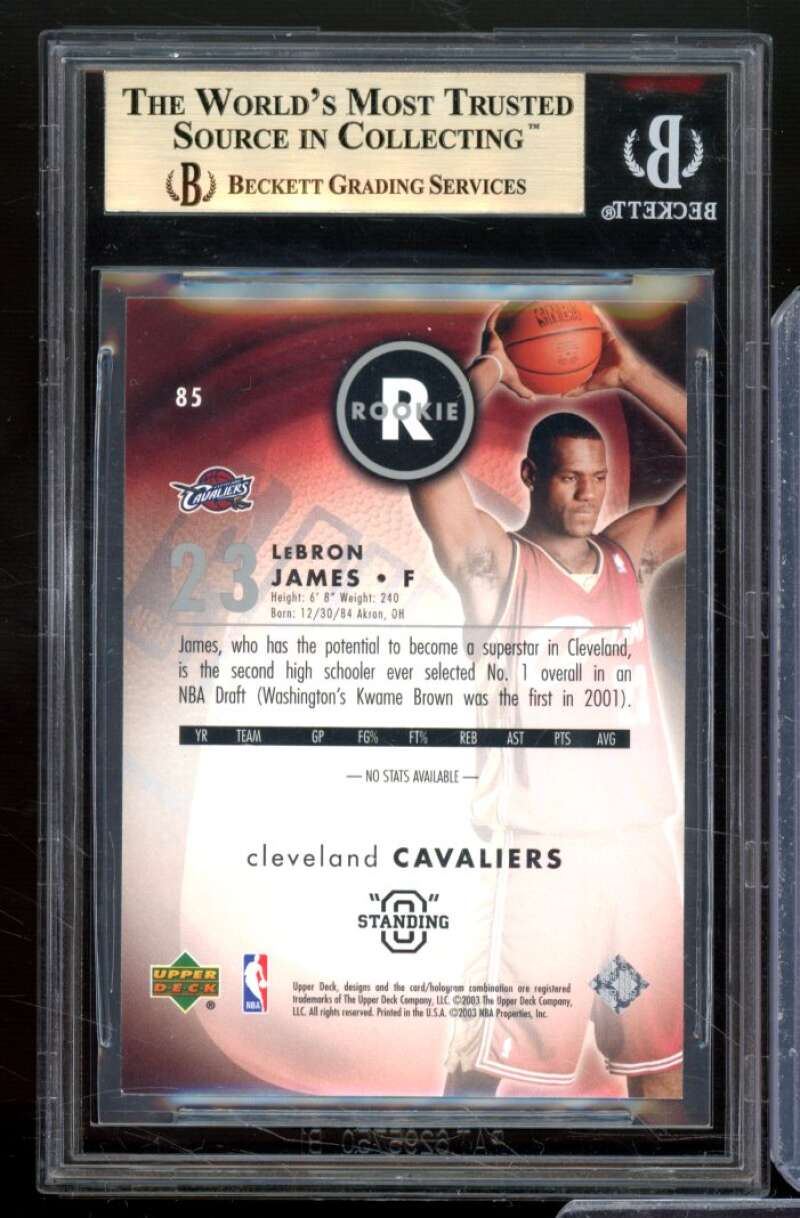 LeBron James Rookie Card 2003-04 Upper Deck Standing O #85 BGS 9.5 Image 2