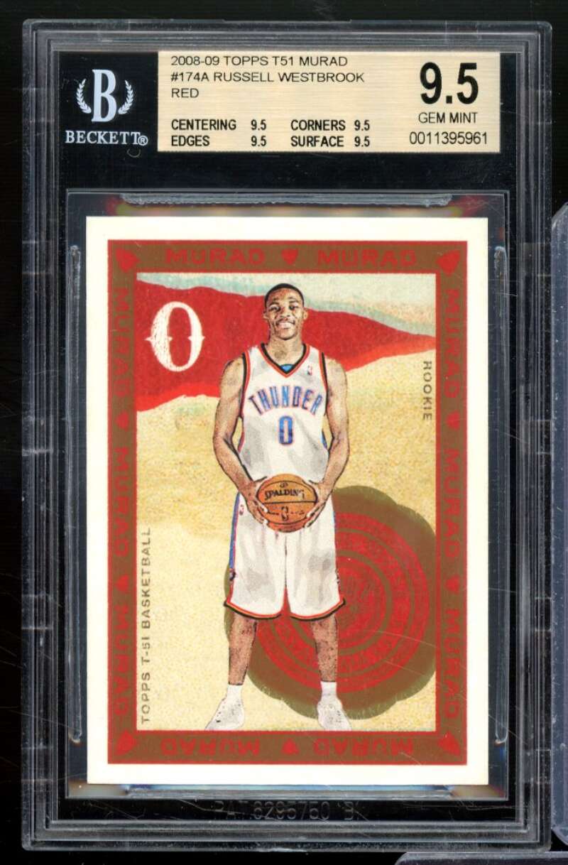 Russell Westbrook Rookie Card 2008-09 Topps T51 Murad #174A BGS 9.5 Image 1