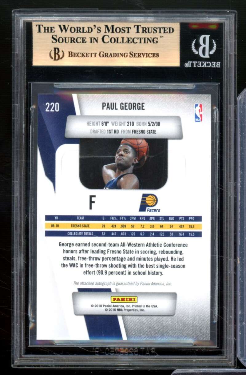 Paul George Rookie Card 2010-11 Prestige #220 BGS 9.5 Image 2