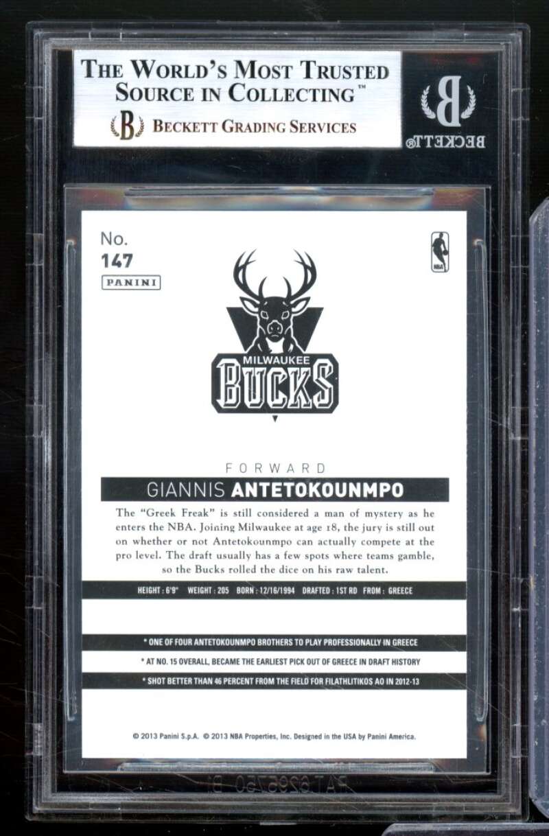 Giannis Antetokounmpo Card 2013-14 Hoops Chinese #147 BGS 8.5 Image 2