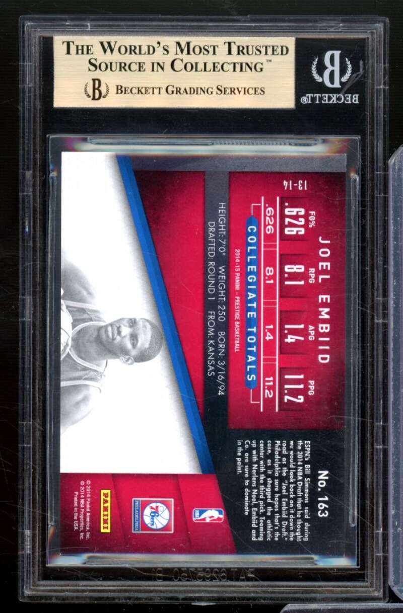 Joel Embiid Rookie Card 2014-15 Prestige Premium #163 BGS 9.5 Image 2