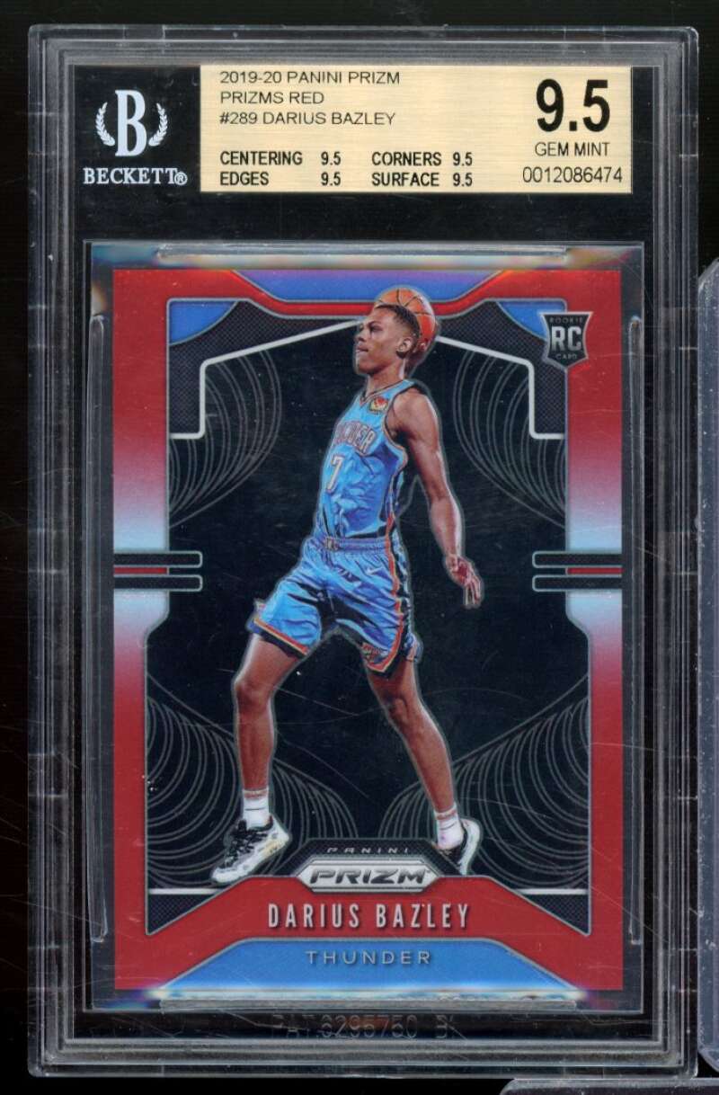 Darius Bazley Rookie Card 2019-20 Panini Prizm Prizms Red #289 BGS 9.5 Image 1