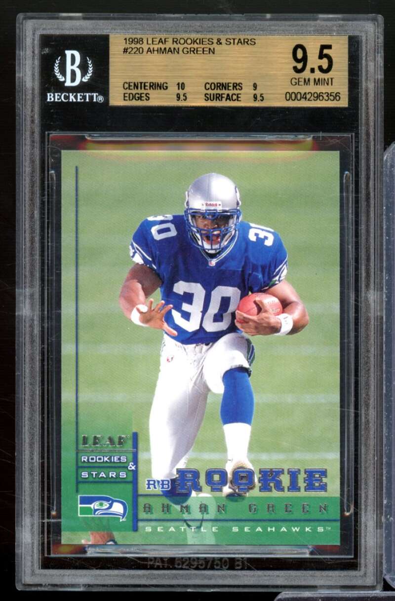 Ahman Green Card 1998 Leaf Rookies and Stars #220 BGS 9.5 Image 1