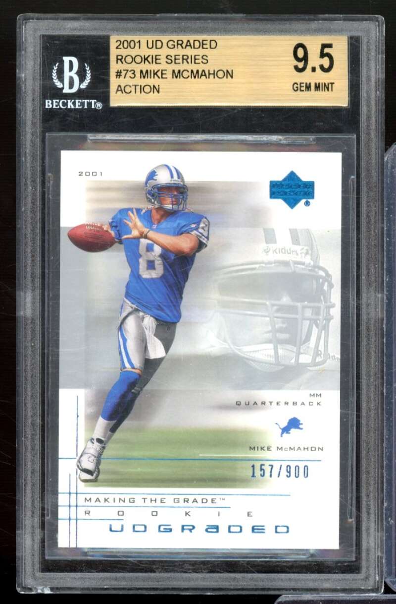 Mike Mcmahon Rookie Card 2001 UD Graded #73 BGS 9.5 Image 1