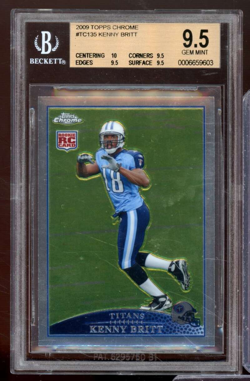 Kenny Britt Rookie Card 2009 Topps Chrome #TC135 BGS 9.5 Image 1