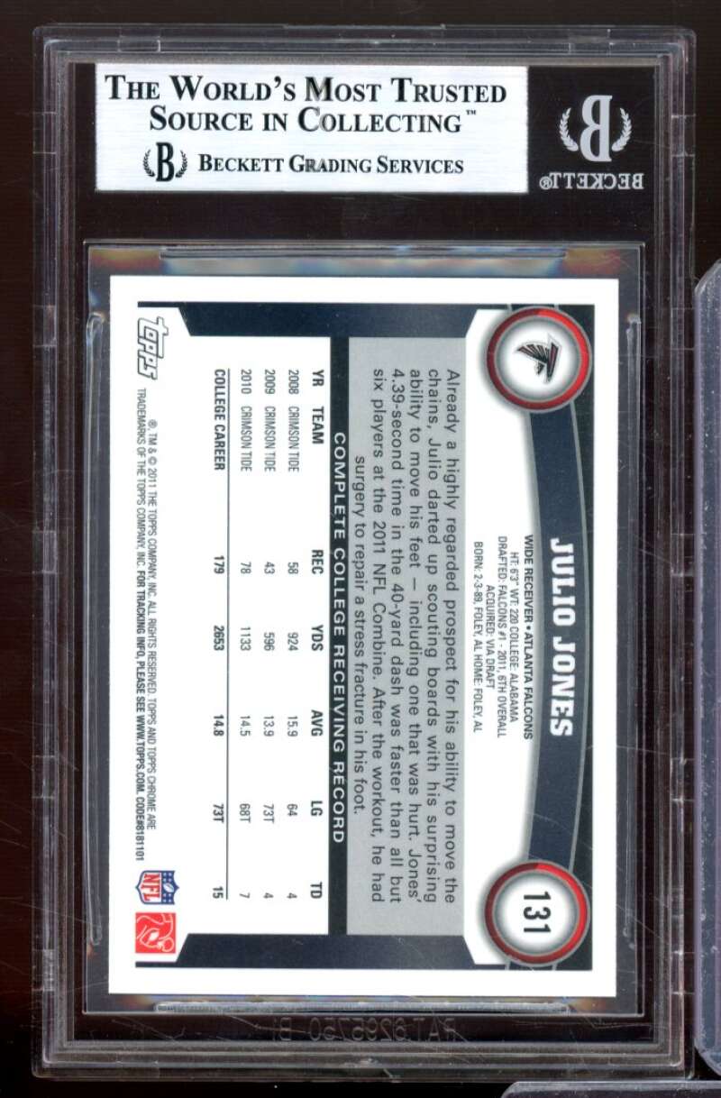 Julio Jones Rookie Card 2011 Topps Chrome #131A BGS 9 Image 2