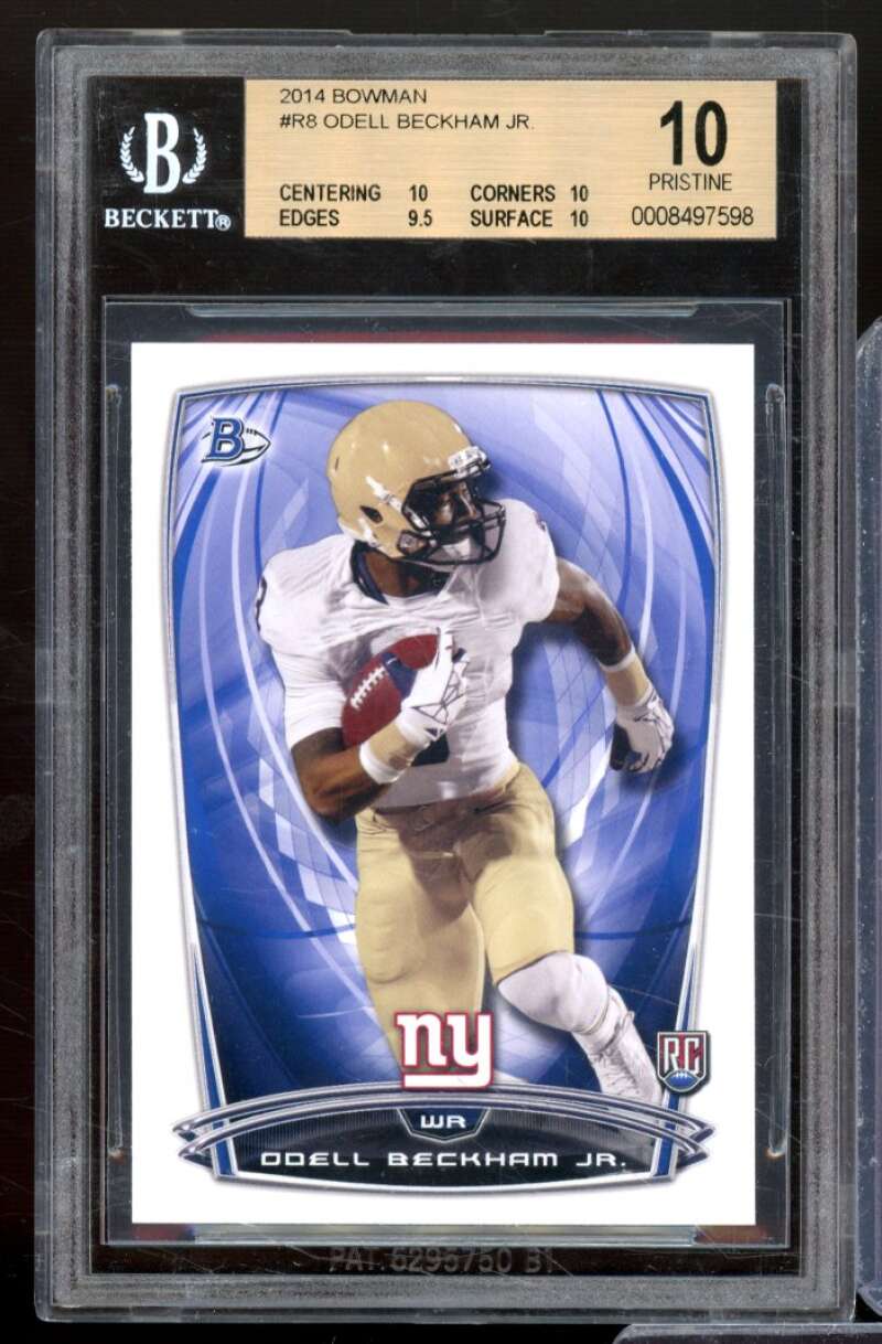 Odell Beckham Jr. Rookie Card 2014 Bowman #R8 BGS 10 Image 1