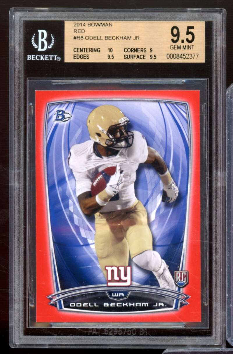 Odell Beckham Jr. Rookie Card 2014 Bowman Red #R8 BGS 9.5 Image 1