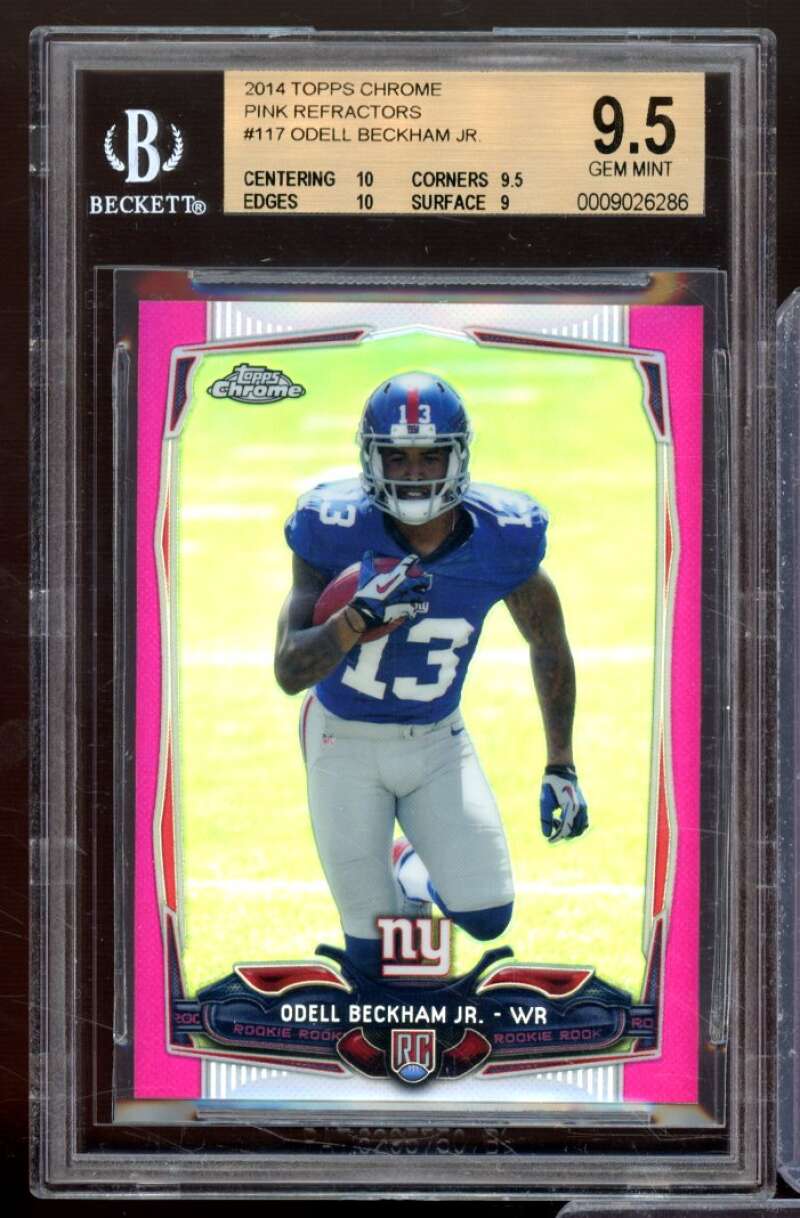 Odell Beckham Jr. Rookie Card 2014 Topps Chrome Pink Refractors #117 BGS 9.5 Image 1