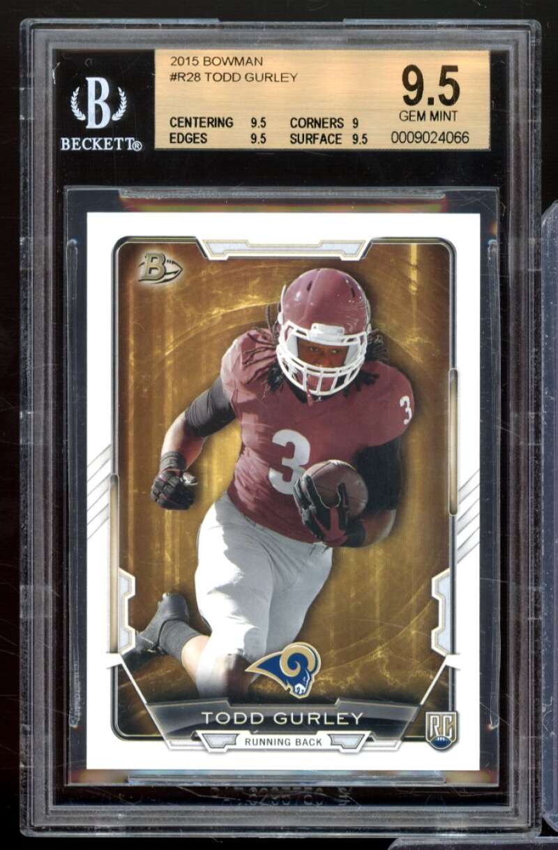 Todd Gurley Rookie Card 2015 Bowman #R28 BGS 9.5 Image 1