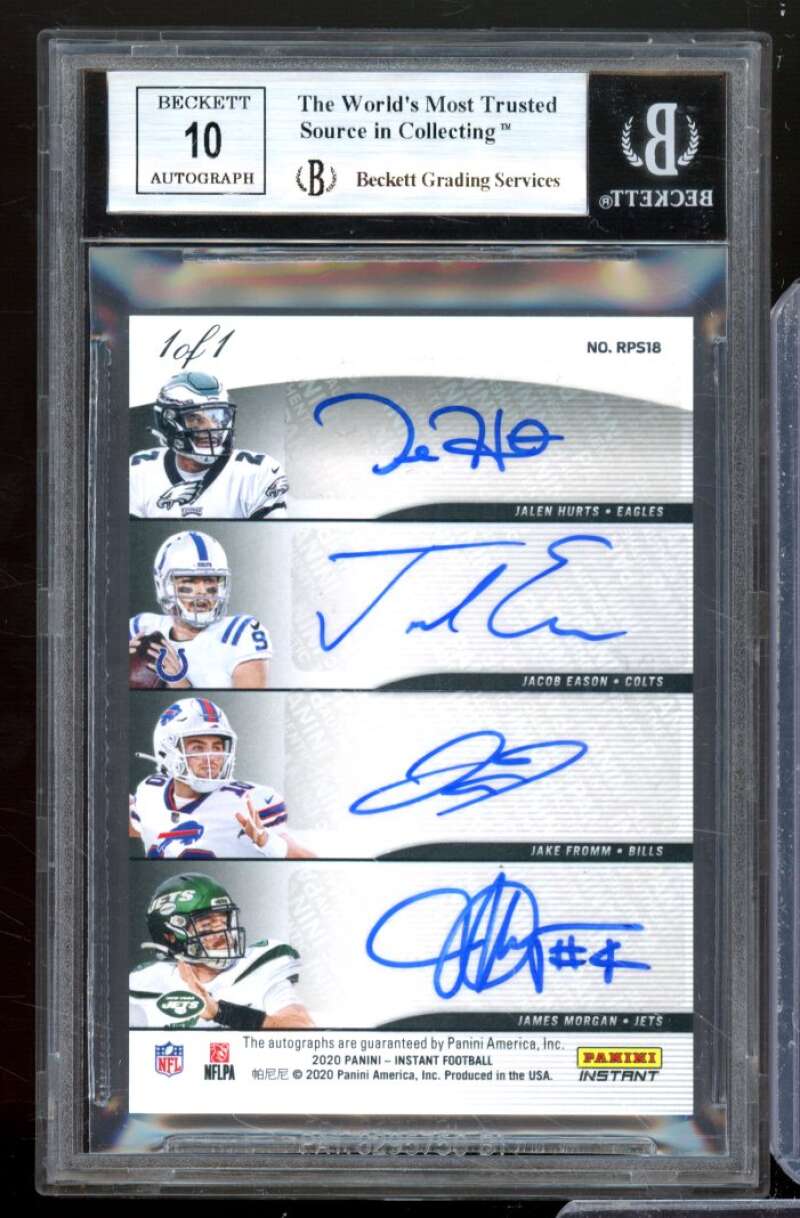 Burrow/Tagovailoa/Hurts/Eason/Herbert/Love (1/1) 2020 Panini Instant Sig BGS 9 Image 2