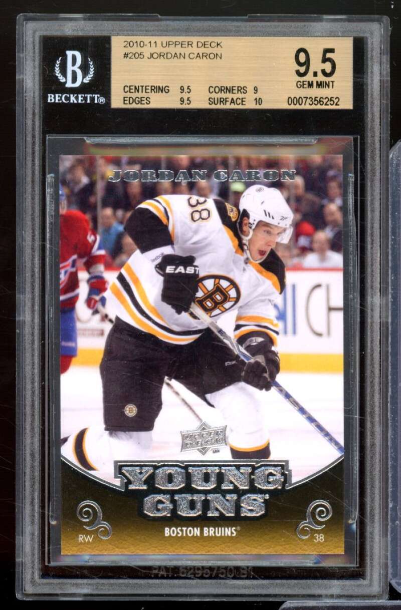 Jordan Caron Rookie Card 2010-11 Upper Deck #205 BGS 9.5 Image 1