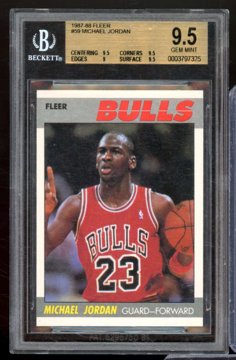 Michael Jordan Card 1987-88 Fleer #59 BGS 9.5 Image 1